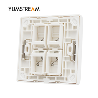 Quad Ports Cat5e Cat6 Utp 86 Type Plaque murale réseau avec module Rj45 Keystone Jacks