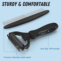 Brosse de toilettage pour animaux de compagnie en acier inoxydable Elecpet, peigne métallique pour chiens, grattoir pour sous-四rêge, outil d'élimination des poils pour animaux à poils longs