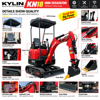Excavator untuk Proyek Konstruksi Skala Kecil hingga Menengah, Dilengkapi dengan Mesin Diesel Kubota dan Pemberat.
