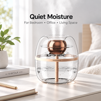 Humidificateur à double pulvérisation 3L Saturn Design, USB, grande capacité, silencieux, avec veilleuse pour la maison, la chambre à coucher, le bureau