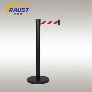 Traust kalabalık hattı kontrol kuyruk direği sistemi geri çekilebilir kemer barikat standı bariyer stanchion