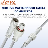 Connecteur étanche IP66 mâle/femelle en PVC JOYL M10 pour système d'énergie solaire, utilisation en camping-car, 3A 60V, contacts en cuivre nickelé