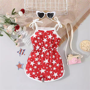 1 Uds. Día <span class=keywords><strong>de</strong></span> la independencia <span class=keywords><strong>de</strong></span> marca privada verano recién nacido Niño niño Niñas Ropa camisetas sin mangas monos para niños pequeños - Product Image 3