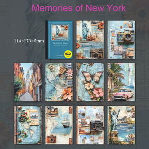 กระดาษลายวินเทจธีมการเดินทางวันที่แสนงดงาม สำหรับตกแต่งสมุดบันทึก ซีรีส์สมุดจดบันทึก ตกแต่งหนังสือ และงานคอลลาจ - Product Image 6