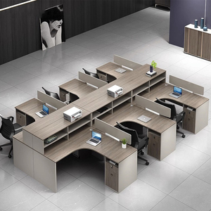 Hiện đại Modular đồ nội thất văn phòng máy trạm chỗ ngồi bàn văn phòng tùy chỉnh làm việc trạm cho 2, 4, 6 người công cụ - Product Image 3