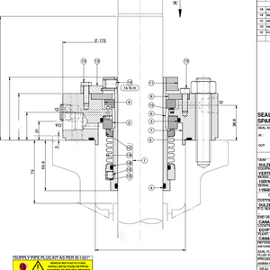 Joint mécanique à cartouche unique John Crane 515E pour pompe verticale Sulzer 150VN150-32-2R série 1196898 Carb/SIC/FKM/DUPLEX <span class=keywords><strong>SS</strong></span> - Product Image 1