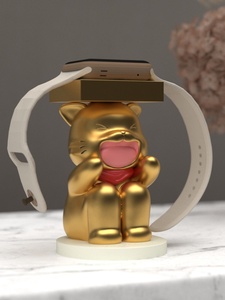 Base de Carga Decorativa para Apple Watch IWatch 8, Hecha a Mano con Resina y Pintada a Mano, con Forma de Animal y Estilo Romántico - Product Image 3