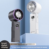 Mini-ventilateur portable USB à turbine rapide, en plastique, avec collier de fixation, puissant pour l'extérieur
