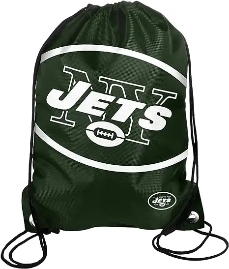 High Quality Custom New York Jets Team Stripe Drawstring Backpack Bag