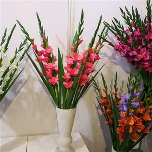 Nhà Máy Trực Tiếp Mô Phỏng Hoa Nhân Tạo Dài Thân Cây 120Cm Mềm Nhựa Gladiolus Hoa Lan Hoa Cho Đám Cưới Trang Trí - Product Image 2