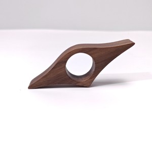 Anillo de presión para libros de madera maciza, madera de nogal negro, 9x3,5x1,3 mm, reutilizable, estilo clásico, para ayudar en la lectura - Product Image 3