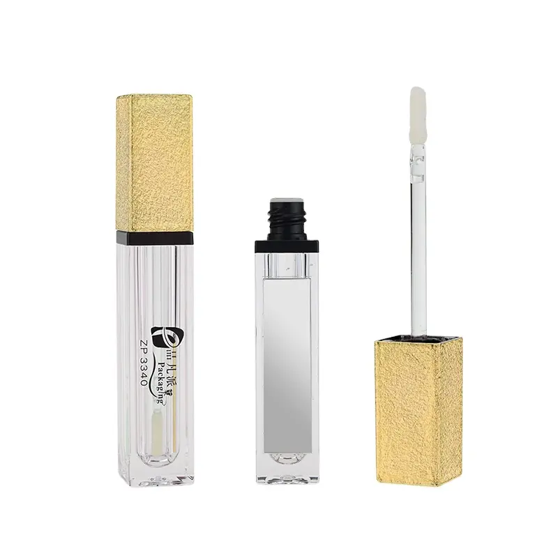 Vierkante Lege Lipgloss Fles Voor Cosmetische Verpakkingen Lipgloss Tube Met Spiegel En Led Licht Lipgloss Container