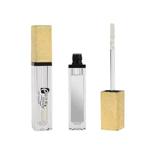 Square Empty Lipgloss Bottle For Cosmetic Packaging Lip Gloss Tube With Mirror And LED Light Lipgloss Container