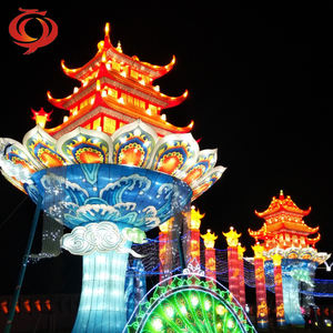 Lanternes chinoises traditionnelles en soie LED faites à la main, imperméables, très réalistes, pour l'extérieur, Diwali, Ramadan, Saint-Valentin - Product Image 3