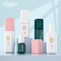 Botol Semprot Plastik PET Kemasan Kosmetik 80 100 120ml MOQ Rendah untuk Sunscreen, Hydrating Mist, Toner, dan Setting Spray