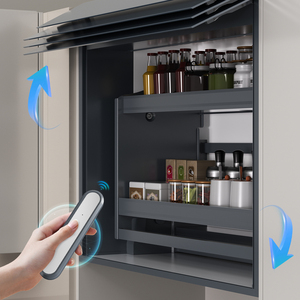 Persianas enrollables inteligentes para gabinetes de cocina, persianas elevables de vidrio Tszh-a (vidrio) con control remoto, fácil de subir y bajar - Product Image 3