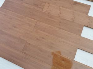 Parquet en bambou massif tissé à la main UvL personnalisé, 12 mm, finition brillante, couleur café, pose collée, pour salon, garantie 5 ans - Product Image 6