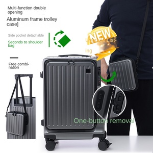 Valise d'affaires élite à double ouverture transfrontalière de 20 pouces, cadre en aluminium, avec serrure TSA, étanche, ultra-légère - Product Image 2