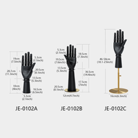 Présentoir en métal noir présentoir de Mannequin à main en bois accessoires support de Base magnétique de plaque métallique réglable en hauteur