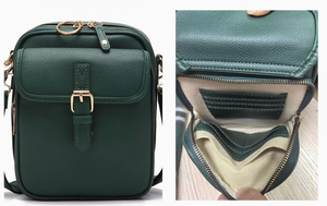 Sac bandoulière vintage imperméable en PU pour femme avec sangle réglable, rabat à boucle et fermeture éclair, idéal pour les voyages quotidiens - Product Image 2