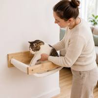 Antidérapant botfom chat lit hamac chat étagères et perchoirs pour mur Kitty meubles pour dormir jouer escalade chat étagères murales