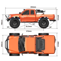 AiJH MJX H8E Voiture RC Crawler Hyper Go, Camion Télécommandé Tout-Terrain 4x4 à l'échelle 1:8, Crawler de Roches, Véhicule RC Brushless pour l'escalade