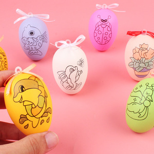 ชุดระบายสีไข่อีสเตอร์พลาสติกแบบวาดด้วยมือสำหรับเด็กอายุ 4-6 ปี ของเล่นเสริมพัฒนาการพร้อมปากกา - Product Image 1