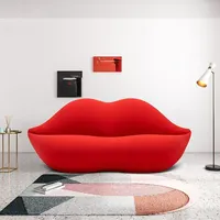 Modern Red Lips Sofa, Sectional Living Room Sofa