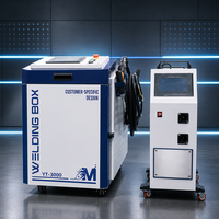 Soudeuse laser fibre haute puissance 3-en-1 portable en acier inoxydable 3000W pour soudage, nettoyage et découpe