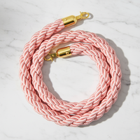 Cordon torsadé pour poteau de guidage 1,5 m avec mousqueton métallique doré, cordon de remplacement pour barrière de contrôle de foule, disponible en plusieurs couleurs, personnalisation possible