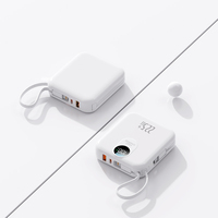 Gadgets tendances Electronique grand public Charge rapide Mini batterie externe portable Batterie 10000mAh avec câbles et affichage LED