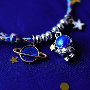 Fashion Astronaut Spaceman Pick Star Couple Magnetic <b>Bracelet</b> Valentine's Day Gift <b>Bracelet</b> Braided <b>Rope</b> Lover <b>Bracelet</b> - Product Image 5