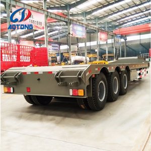 Semi-<span class=keywords><strong>remorque</strong></span> surbaissée à 3 essieux de 60 tonnes, norme ISO, avec châssis renforcé pour les projets d'infrastructure - Product Image 6