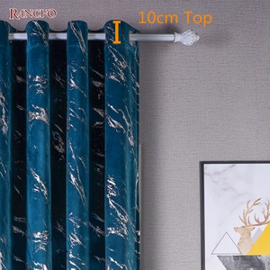 Offres Spéciales feuille impression velours pour rideaux velours tissu persillage conception rideaux occultants pour salon - Product Image 4
