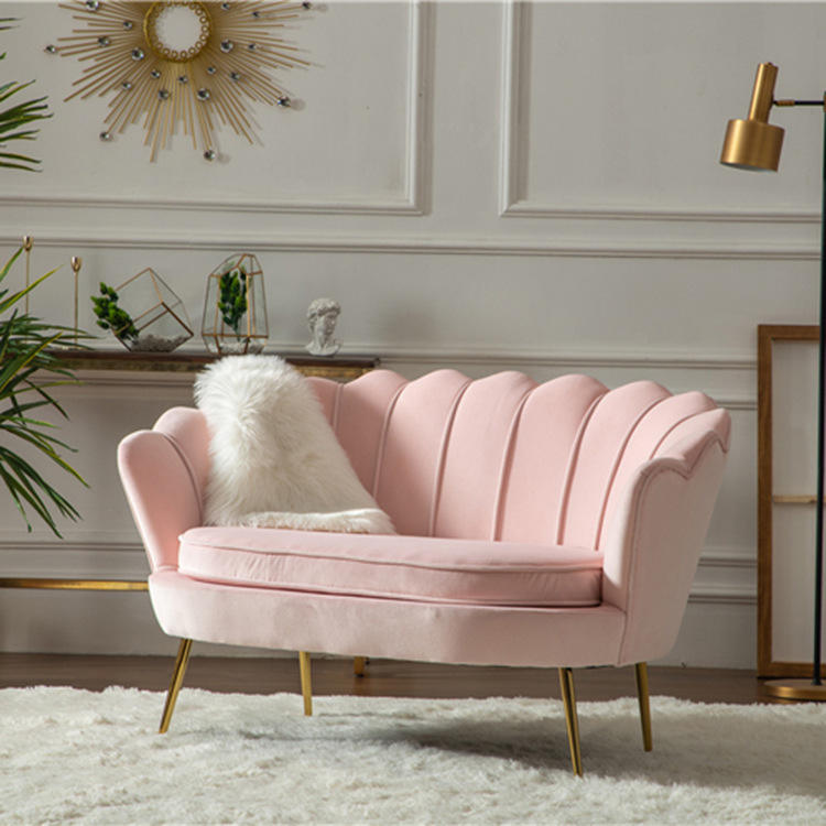 Nordic Style Shell Shaped Stainless Steel Seater Sofa