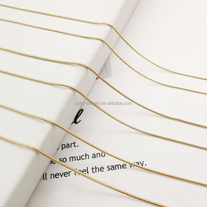 नए आगमन 18k शुद्ध सोने की आभूषण श्रृंखला हार असली पीली सोने की सांप चेन थोक चीनी सोना - Product Image 3