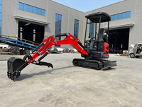 Mini-excavatrice hydraulique de 1800 kg |   Excavatrice sur chenilles automotrice avec moteur EPA, pince hydraulique et brise-roche, certifiée CE