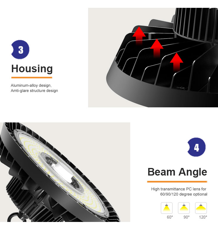 NEW pluggable sensor UFO led high bay light 150W 200W UFO high bay light smart mobile control design