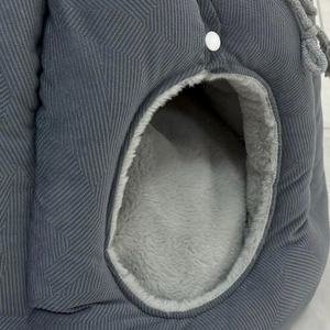 이트립 펫 도매 안전한 플러시 펫 하우스 겨울용 세탁 가능한 코튼 고양이 침대 케이브 부드러운 밀폐형 디자인으로 차분하고 따뜻한 휴식 제공 - Product Image 6