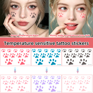 Adesivi per Tatuaggi Temporanei Termocromici a Forma di Zampa di <span class=keywords><strong>Cane</strong></span>, da Blu a Viola, Non Tossici, Sensibili alla Temperatura, Consegna Rapida all'Ingrosso - Product Image 3
