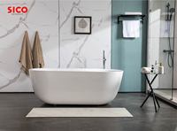 Baignoire autoportante moderne de luxe en acrylique de haute qualité avec design portable pour usage intérieur – Baignoire de trempage