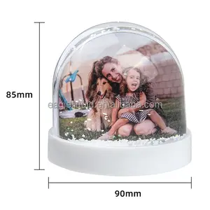创意塑料球相框雪球圆顶闪光情侣礼品工艺品家居装饰定制雪球