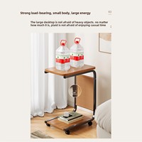 Table d'appoint de canapé mobile de style moderne Table de salon Table à café/thé Chambre à coucher Chevet Ensemble de petites armoires latérales Étagère de rangement Meubles
