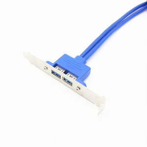 Usb 3.0 Dual Port I O Shield Cable Half Height Motherboard 20 Pin To Usb 3.0 Small <b>Case</b> Rear I O Shield Expansion Card - Product Image 4