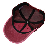 Cappellino da Baseball Americano Retrò, Unisex, Regolabile, Traspirante, con Visiera, Rosso, Ricamo Personalizzato, in Cotone, per Uomo