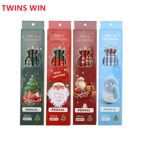 2025 Hot Bán Giáng Sinh Văn Phòng Phẩm Thiết Lập 6 Pcs-Bộ Bút Chì Học Sinh Kid Món Quà Bằng Gỗ Bút Chì Với Tẩy - Product Image 5
