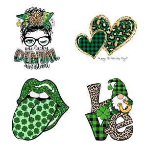 St. Patricks-plancha térmica para camisas, diseño de marca, Impresión de logotipo, impresión DTF, diseños de transferencia de calor