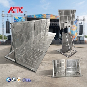 Barrière de scène modulaire pliable en alliage d'aluminium, portable, robuste, pour le contrôle des foules et la sécurité des concerts - Product Image 1
