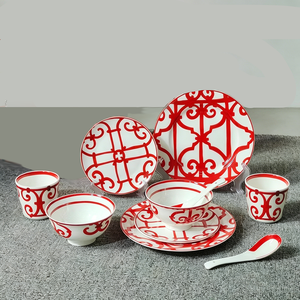 Exquisite European <b>Bone</b> <b>China</b> 10-Piece Modern Luxury Gold Inlay <b>Dinner</b> <b>Set</b> for 2 People - Product Image 6