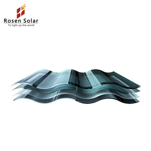 Vente en gros de bardeaux de panneaux de verre photovoltaïques intégrés Solor feuille de système d'énergie électrique PV tuile de toit solaire Bipv - Product Image 3